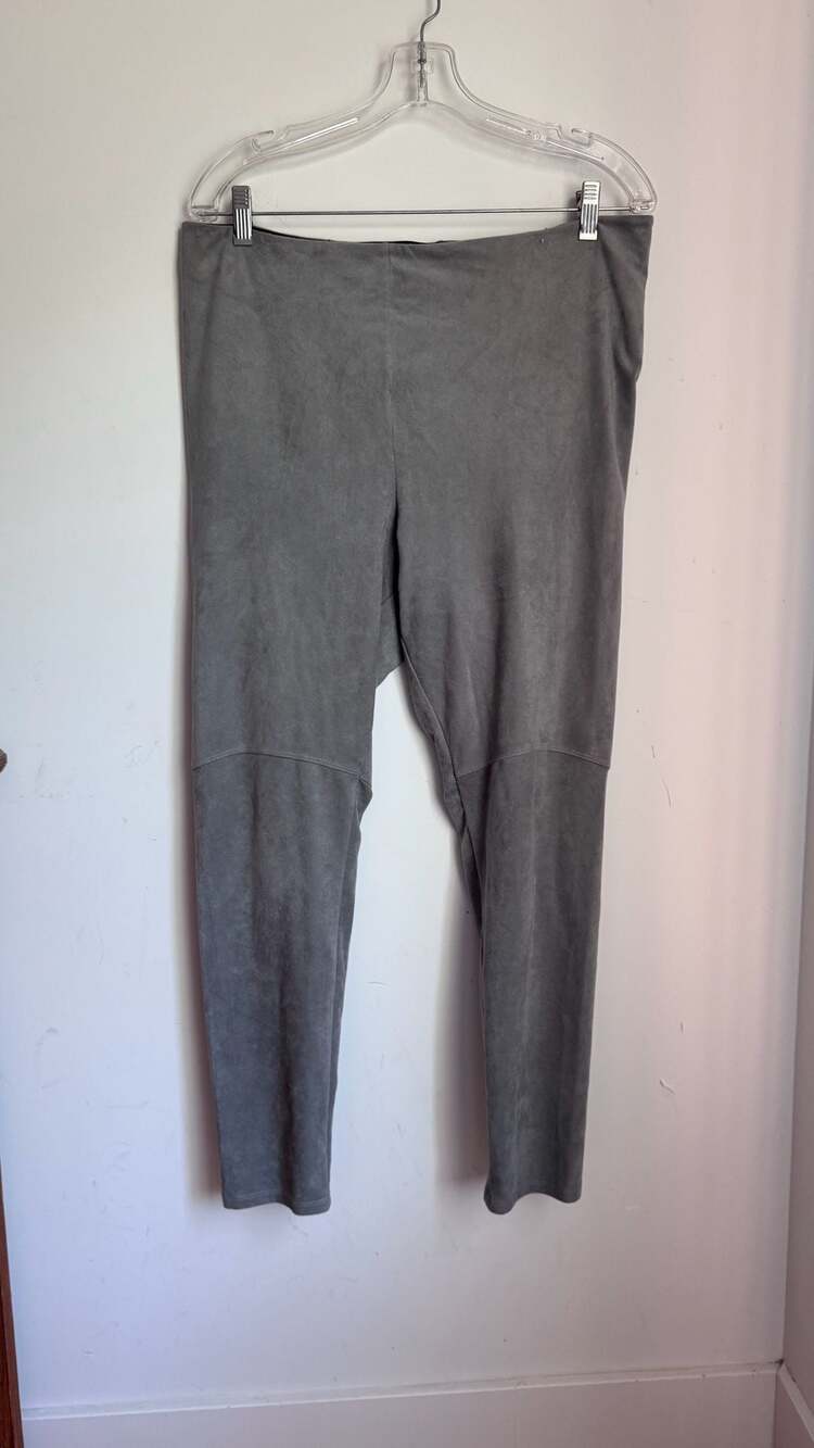Lyssé Faux Suede Leggings Gray Size XL